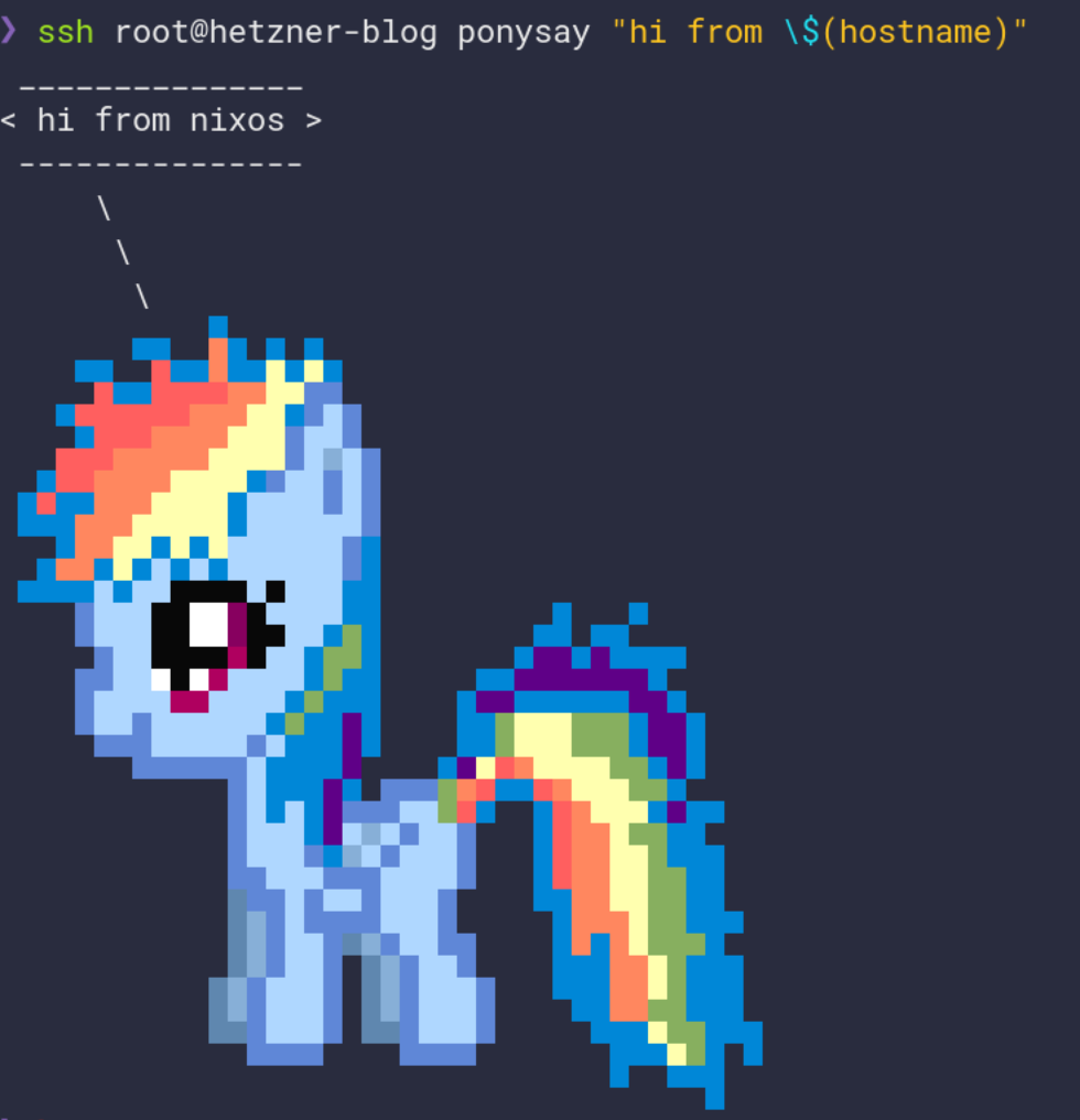 Cute and secure pony over ssh over tailscale connection